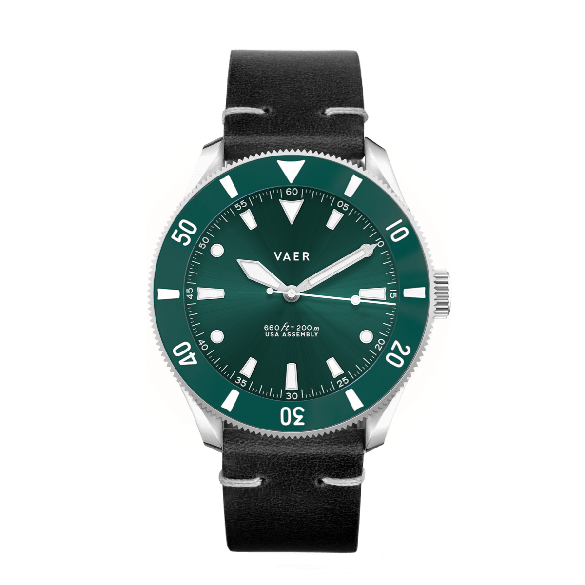 Vaer Watches D4 Meridian Green Solar - 38mm USA