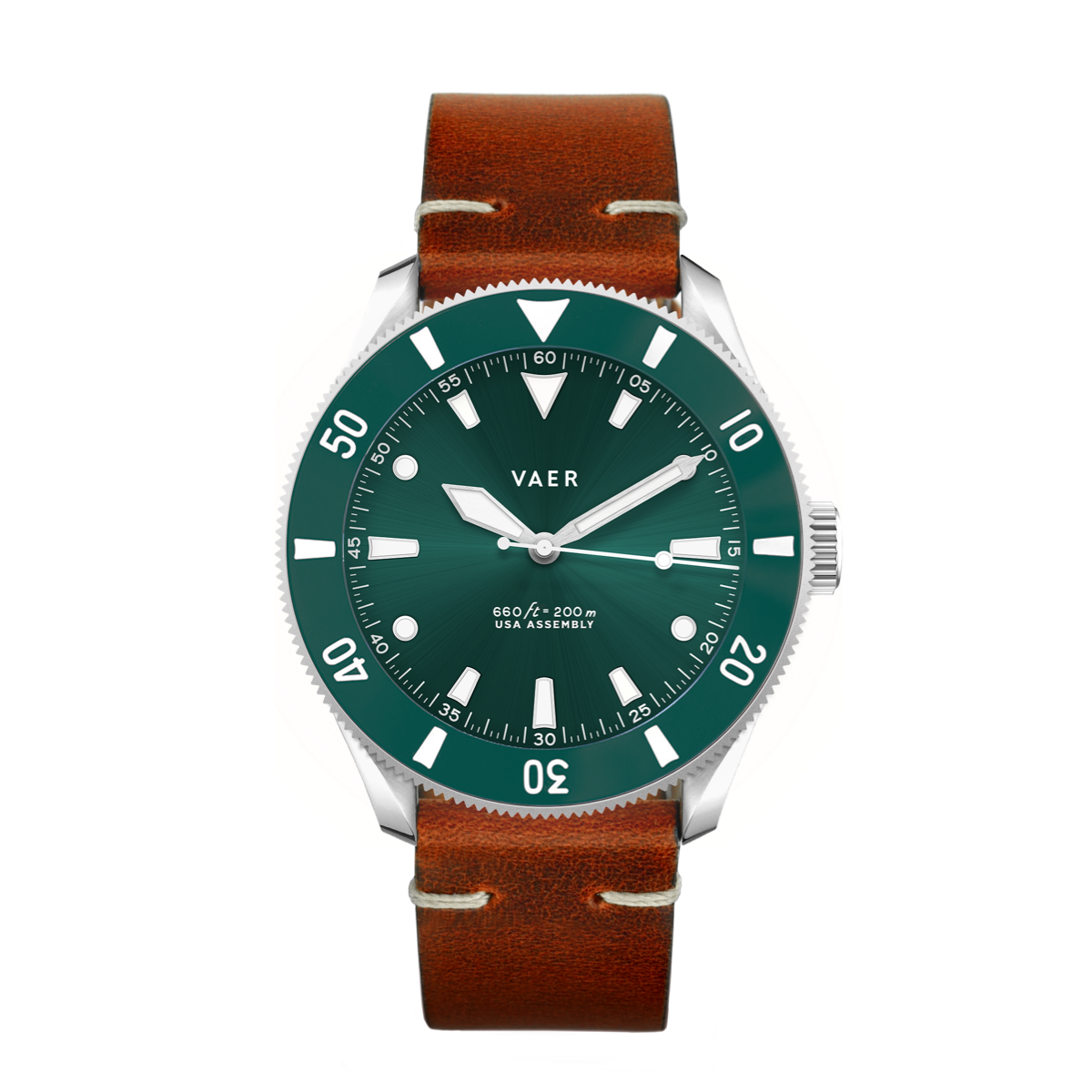 Vaer Watches D4 Meridian Green Solar - 38mm USA