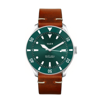 Vaer Watches D4 Meridian Green Solar - 38mm USA