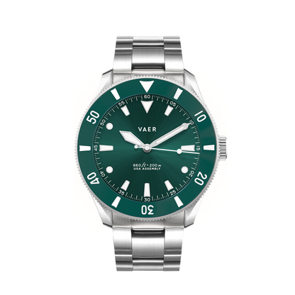 Vaer Watches D4 Meridian Green Solar - 38mm USA