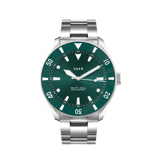 Vaer Watches D4 Meridian Green Solar - 38mm USA