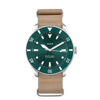 Vaer Watches D4 Meridian Green Solar - 38mm USA