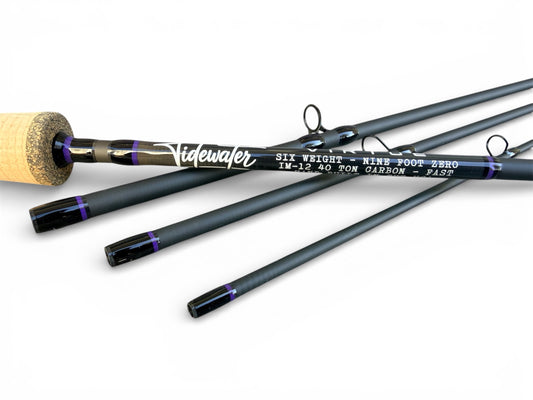 Tidewater Virtue 6wt 9ft Fly Rod - Purple Haze X Hexagon Carbon Fiber Reel Seat
