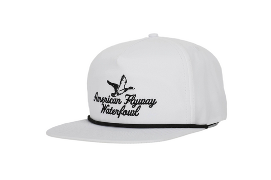 AF Waterfowl - Throwback Vintage Rope Hat White with Black Rope