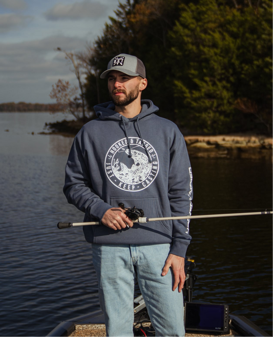 Hooked & Tagged  - Just Keep Casting Hoodie