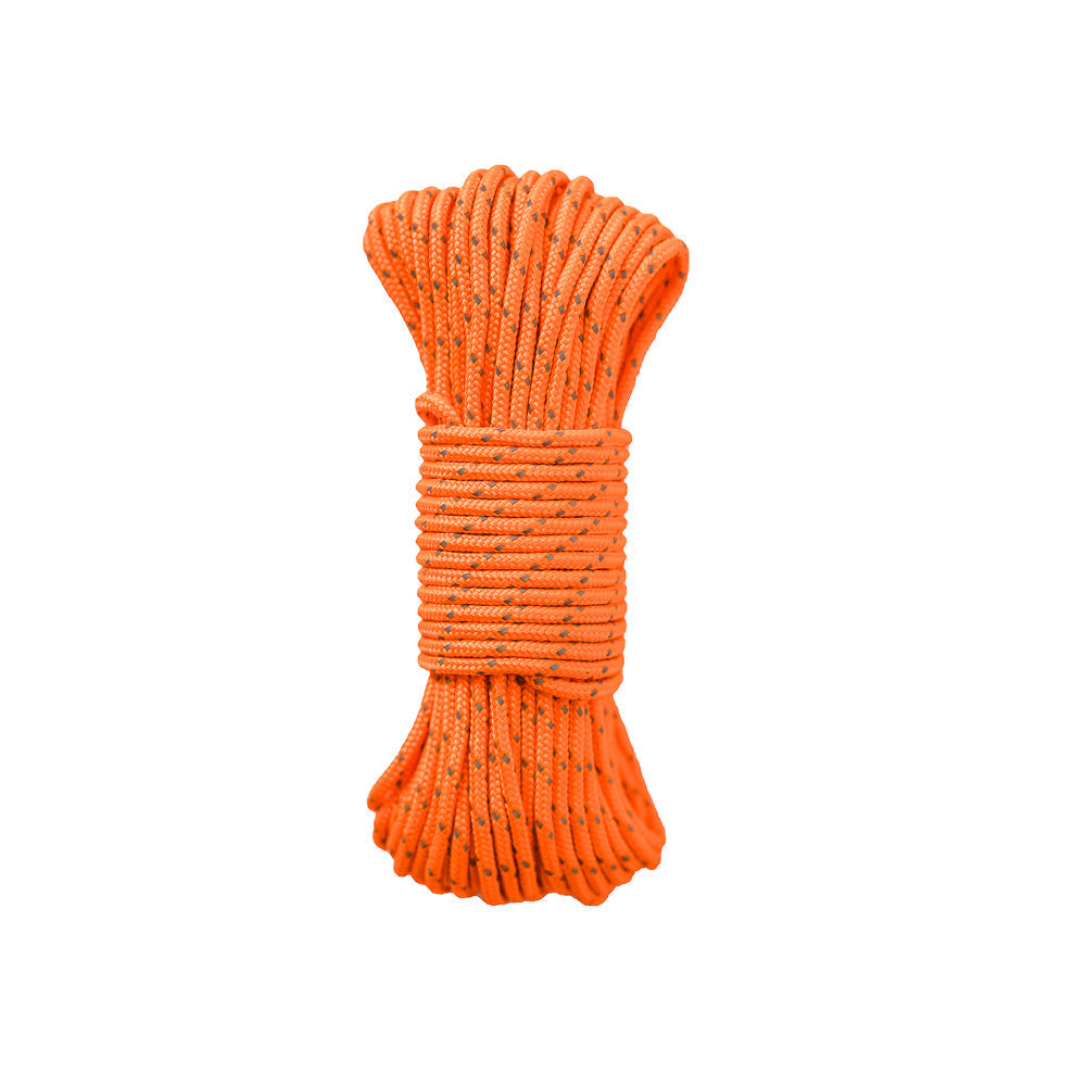 Orange Aglow Reflective Orange Paracord, 50'