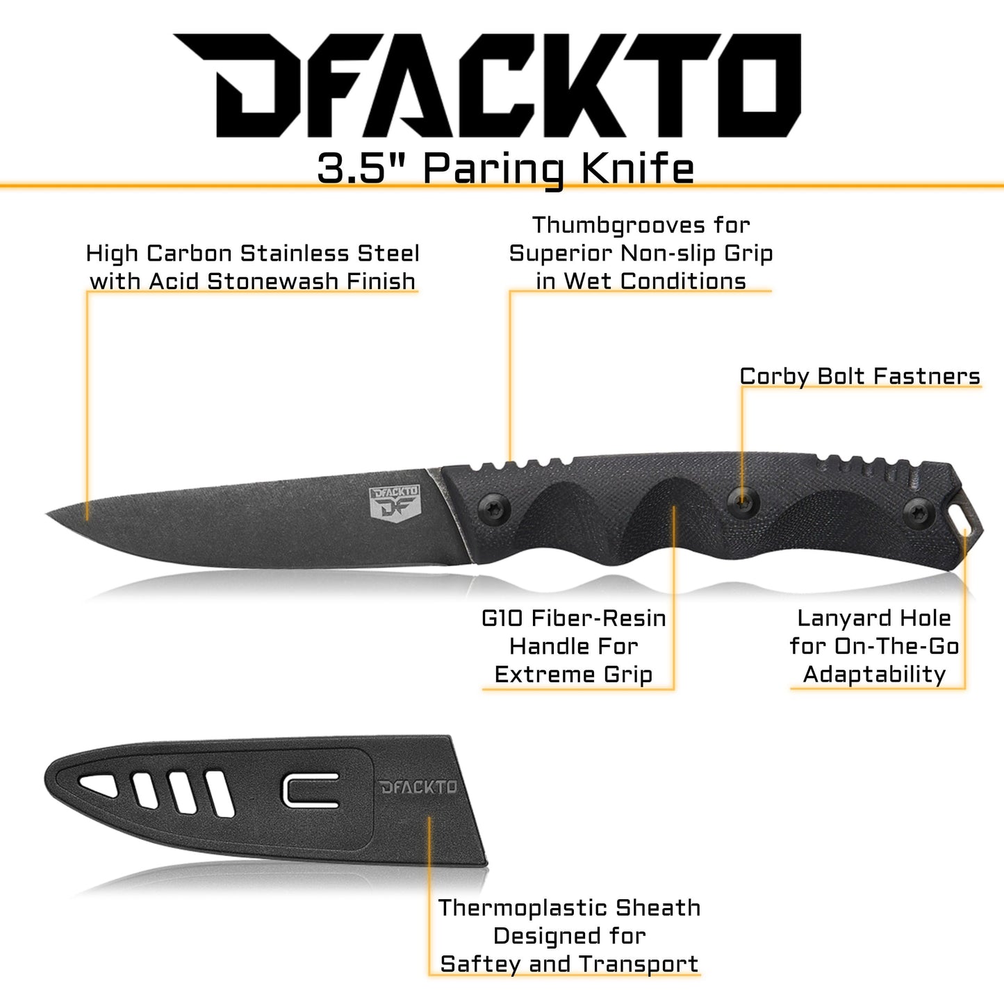 DFACKTO 3.5" Paring Knife