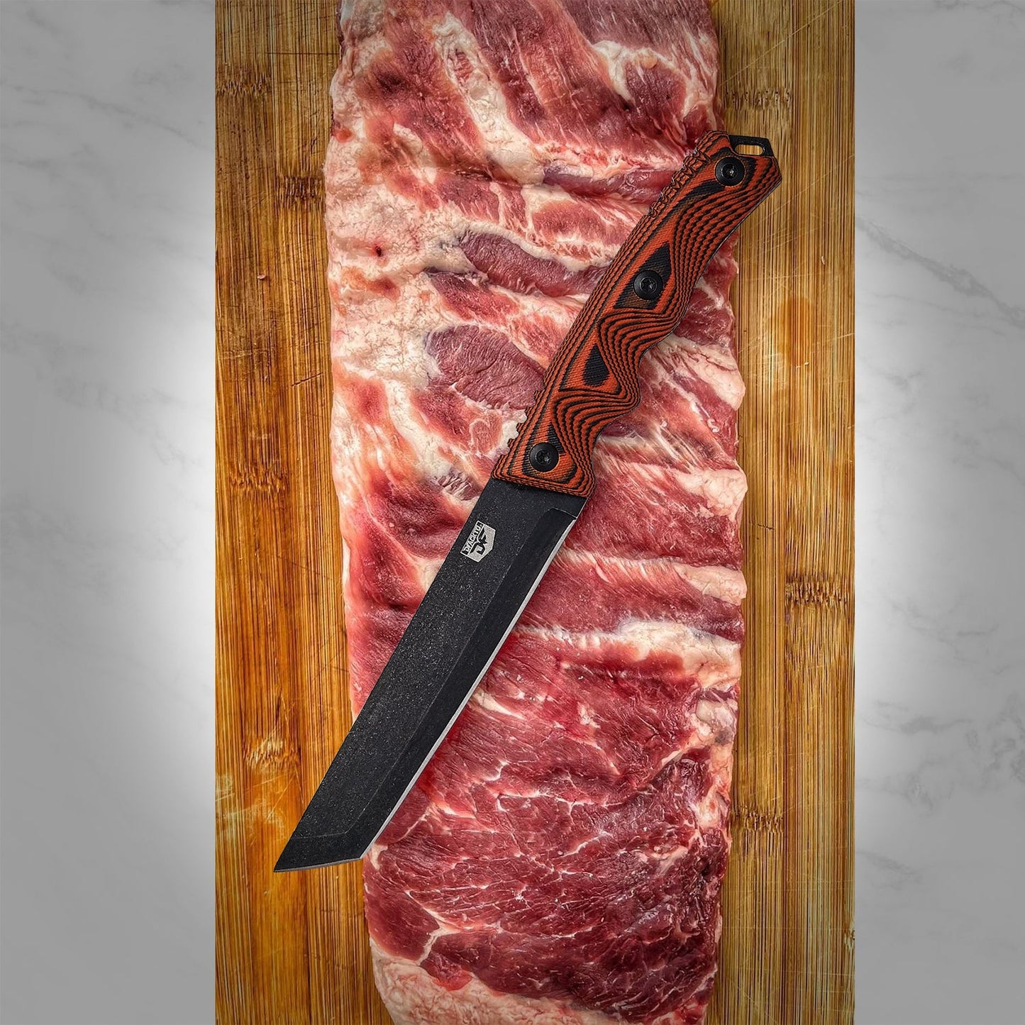 DFACKTO 5.5" Tanto Knife // Orange Handle