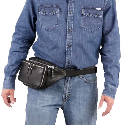 Concealed Carry Jessie Unisex Lambskin Belt Bag by Lady Conceal
