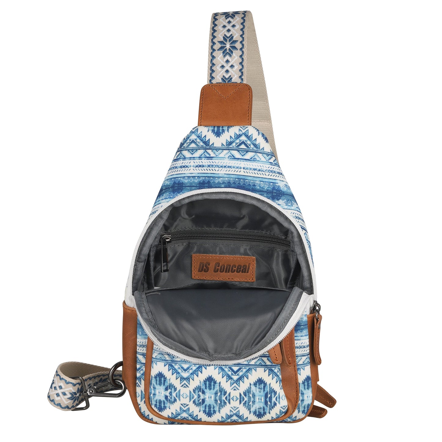 Concealed Carry Aztec Indie Canvas Sling by Lady Conceal