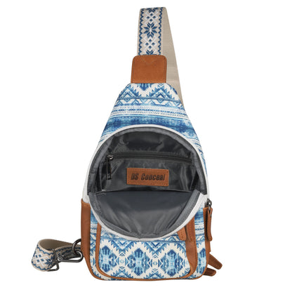 Concealed Carry Aztec Indie Canvas Sling by Lady Conceal
