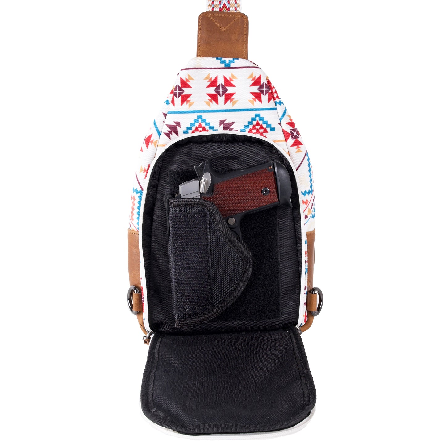 Concealed Carry Aztec Indie Canvas Sling by Lady Conceal