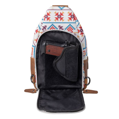 Concealed Carry Aztec Indie Canvas Sling by Lady Conceal
