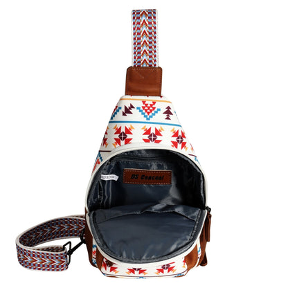 Concealed Carry Aztec Indie Canvas Sling by Lady Conceal