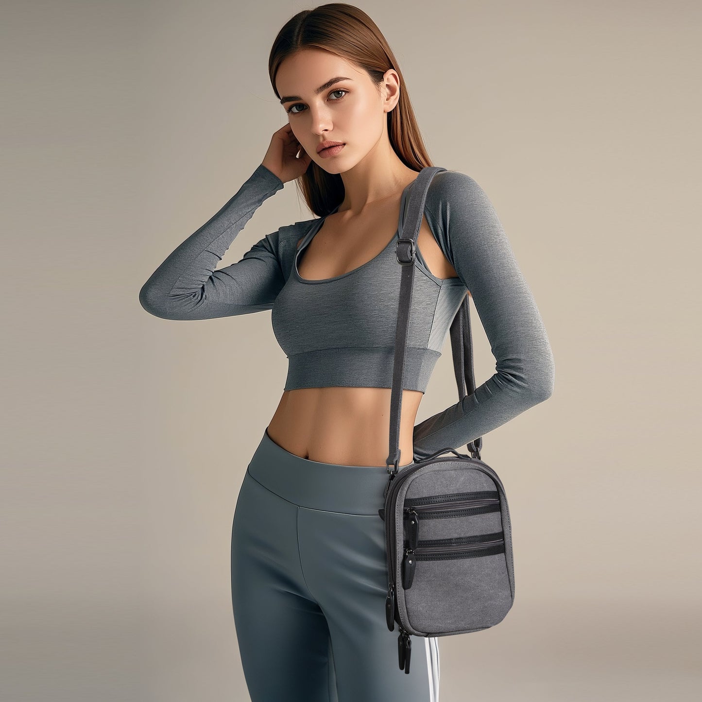 Concealed Carry Unisex Jax Canvas Crossbody by Lady Conceal