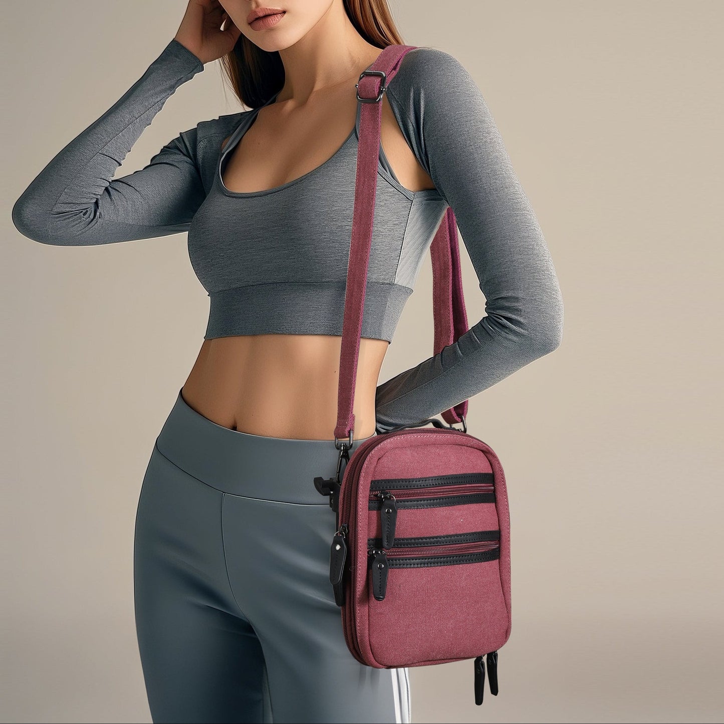 Concealed Carry Unisex Jax Canvas Crossbody by Lady Conceal