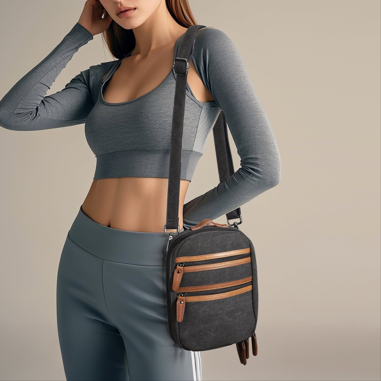 Concealed Carry Unisex Jax Canvas Crossbody by Lady Conceal