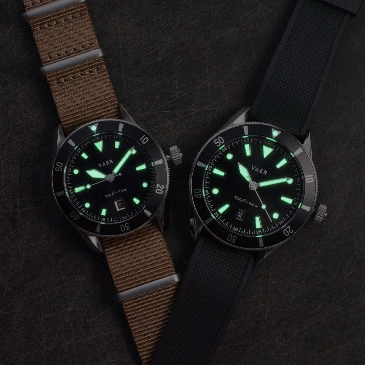 Vaer Watches DS2 Meridian Black - Quartz 42mm