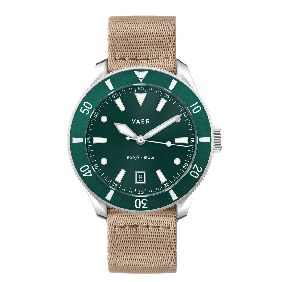Vaer Watches DS2 Meridian Green - Quartz 42mm
