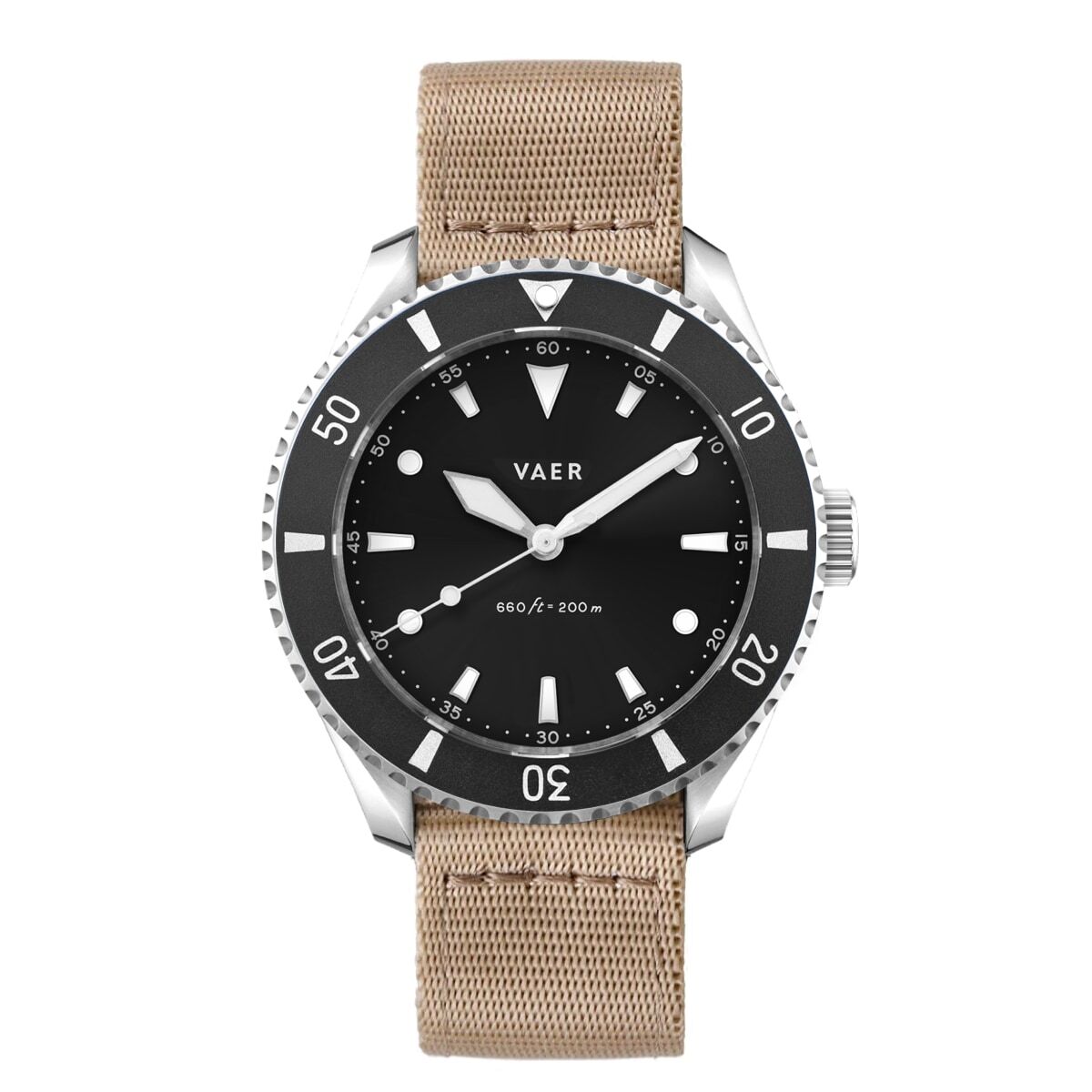 Vaer Watches DS4 Meridian Black | No Date - Solar 42mm