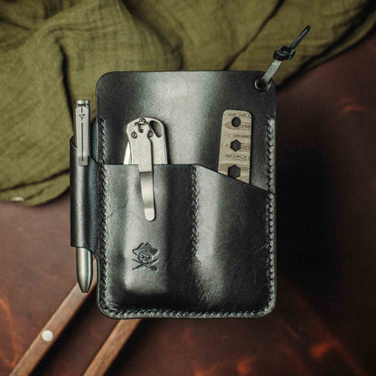 Pirate Goods Large Pocket Organizer - First Mate Fatty | Leather Pocket Carrier | Multi-tool