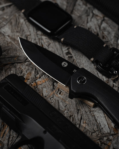 Holtzman's Survival The Peasant Folding Pocket Knife Giftset for Men and Women (Black and Blue)