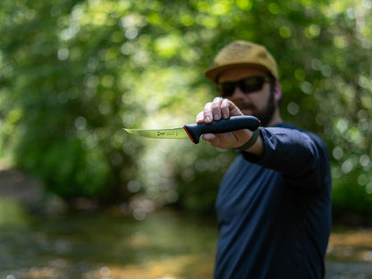 IVO® DuoPrime 5" Black Semi Flex Curved Boning Knife