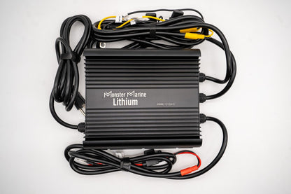 Monster Marine Lithium Triple Bank 12v, 12v & 24v marine waterproof Lead/AGM-Lithium charger