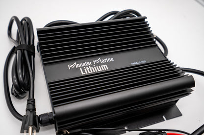 Monster Marine Lithium 2 Bank Lithium/AGM/Lead Marine Waterproof Battery Charger
