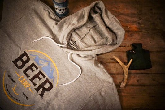 Okayest Hunter Beer Camp Light Hoodie