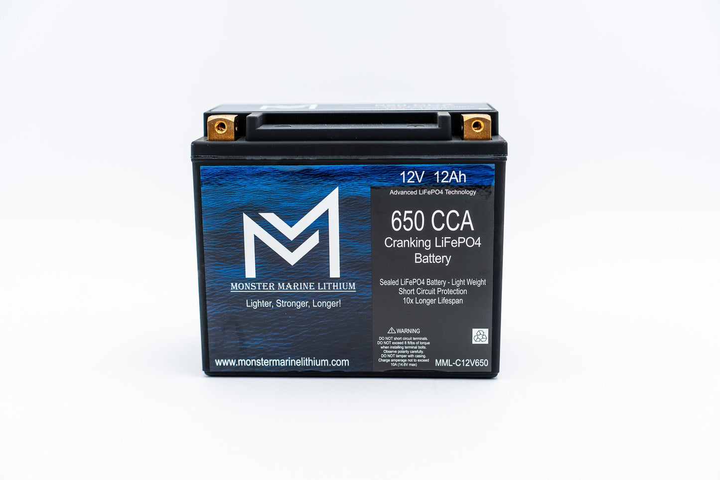 Monster Marine Lithium 650CCA 12V 12AH Cranking Lithium Battery