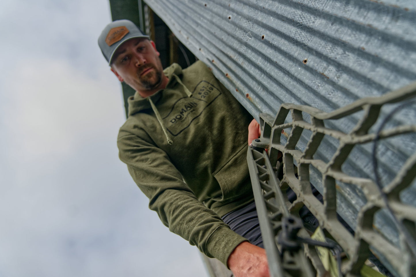 Domain Outdoor Heather & Black Patch Hat