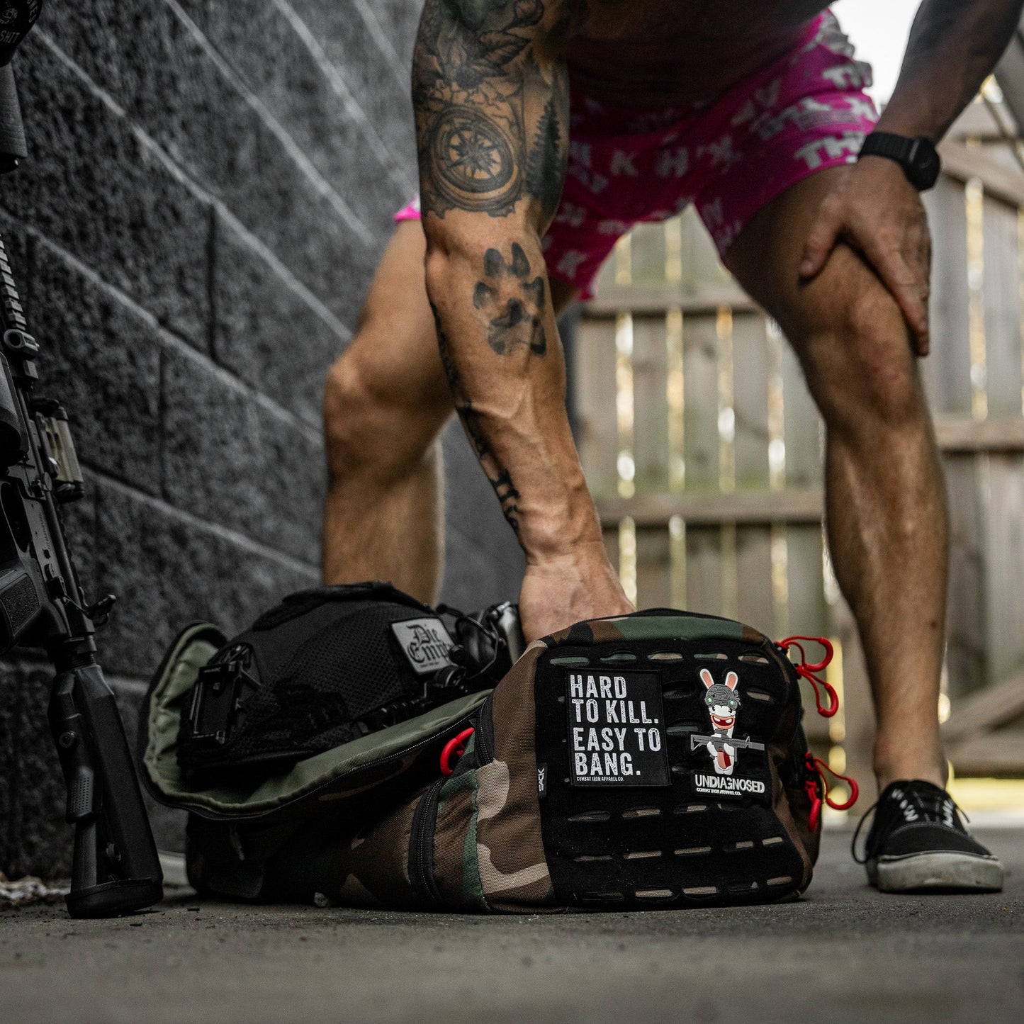 Combat Iron Apparel 50L Sack™ Duffle Hybrid Double Carry Bag