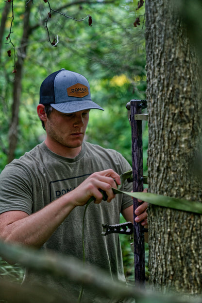 Domain Outdoor Heather & Black Patch Hat
