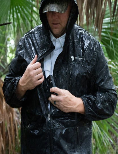 Dry Pocket Black Fin - Waterproof Pocket Rain Jacket