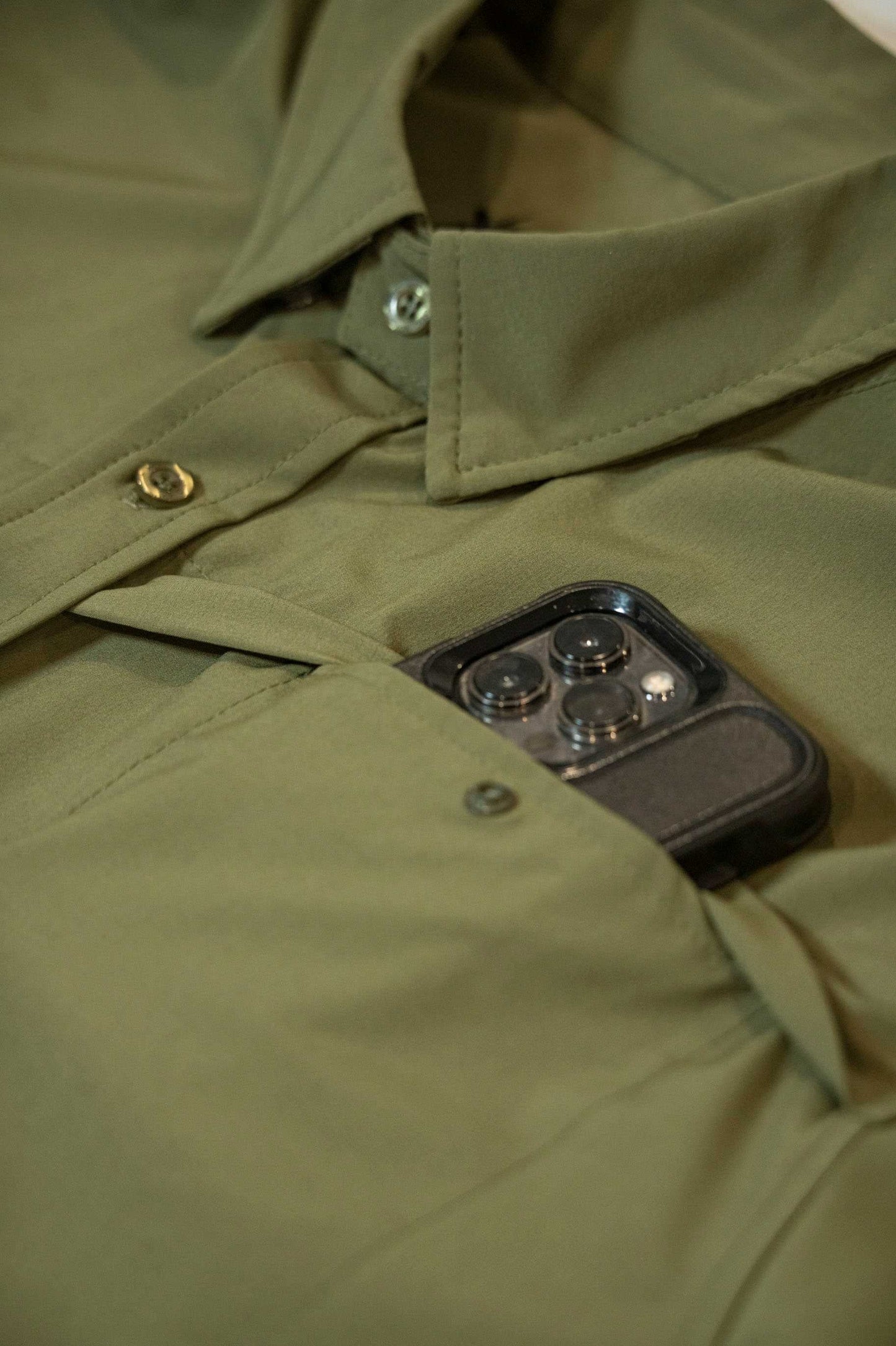 Xotic - Long Sleeve Solid Lifestyle Button Down w/ REPEL-X