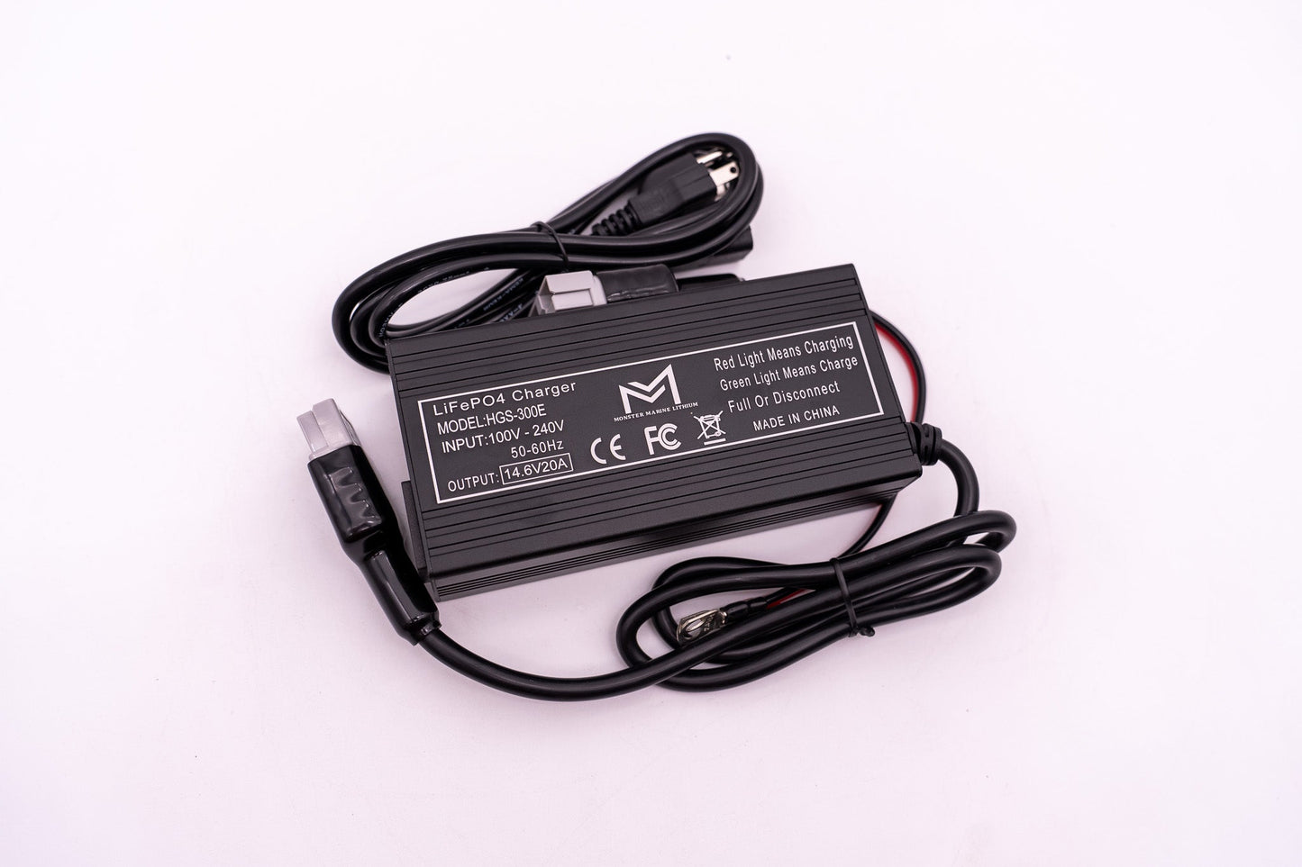 Monster Marine Lithium 12v 20A Non Waterproof Aluminum Charger w/ Anderson Connector