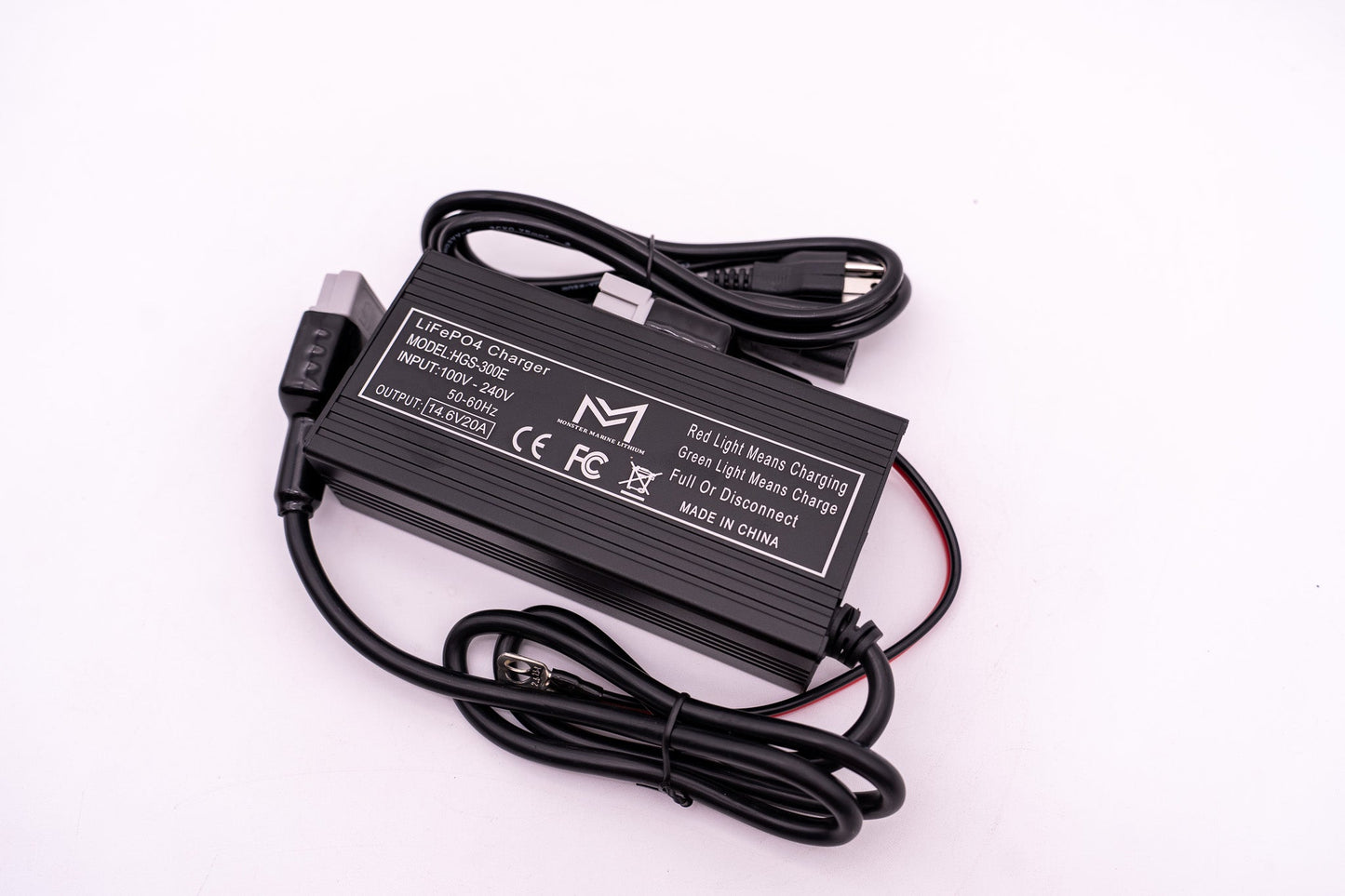 Monster Marine Lithium 12v 20A Non Waterproof Aluminum Charger w/ Anderson Connector