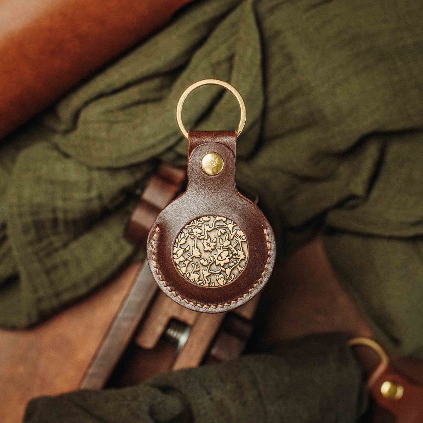 Pirate Goods Challenge Coin Keychain - Peso Pocket v5 | EDC Leather Coin Holder