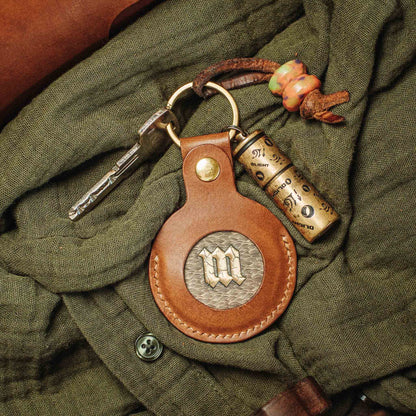 Pirate Goods Challenge Coin Keychain - Peso Pocket v5 | EDC Leather Coin Holder