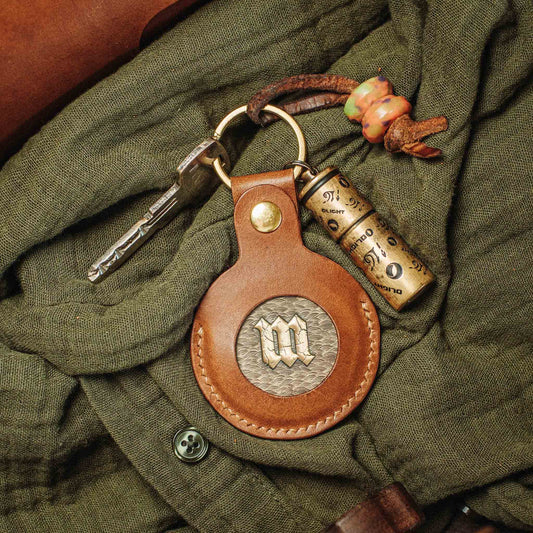 Pirate Goods Challenge Coin Keychain - Peso Pocket v5 | EDC Leather Coin Holder