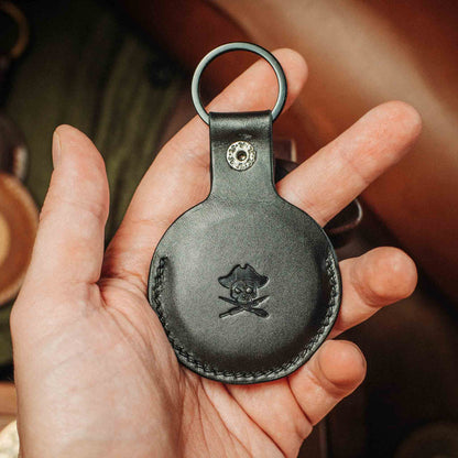 Pirate Goods Challenge Coin Keychain - Peso Pocket v5 | EDC Leather Coin Holder