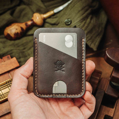 Pirate Goods Minimalist Leather Wallet - Boatswain v4 | Slim Card Holder | EDC
