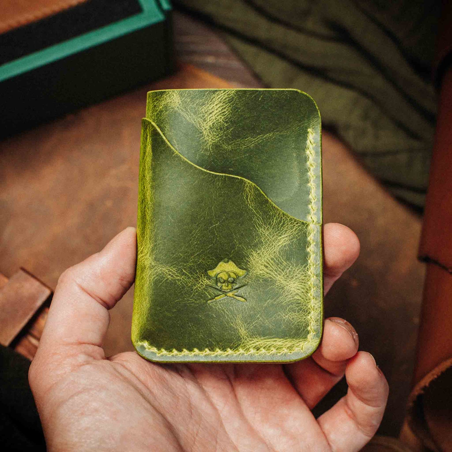 Pirate Goods Slim Card Holder - Venturer v2 | Minimalist Leather Wallet | EDC