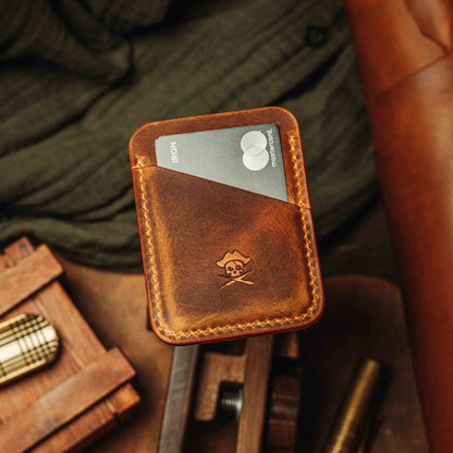 Pirate Goods Slim Leather Wallet - Boatswain v3 | Minimalist Card Holder | EDC