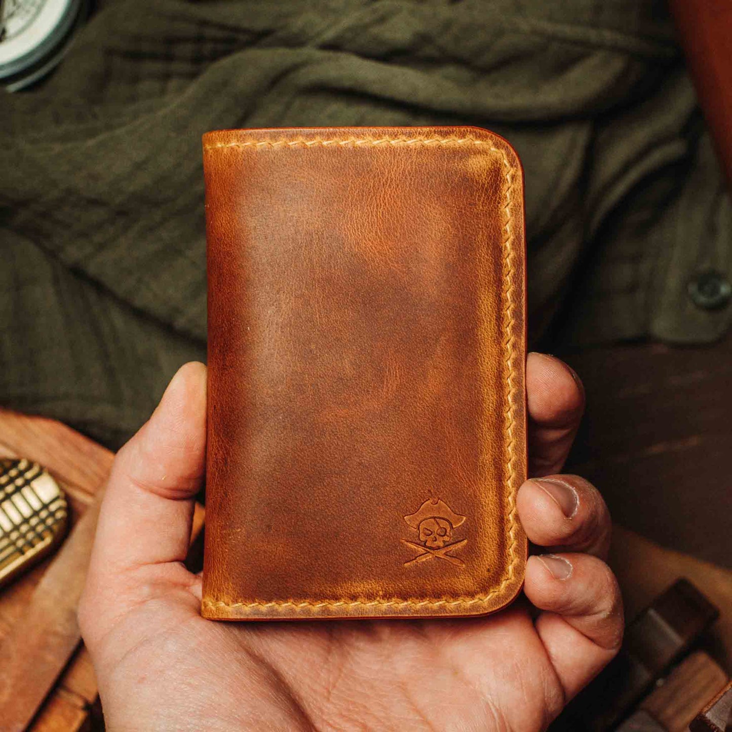 Pirate Goods Slim Bifold Wallet - Buccaneer | Minimalist Card Holder | Handcrafted EDC