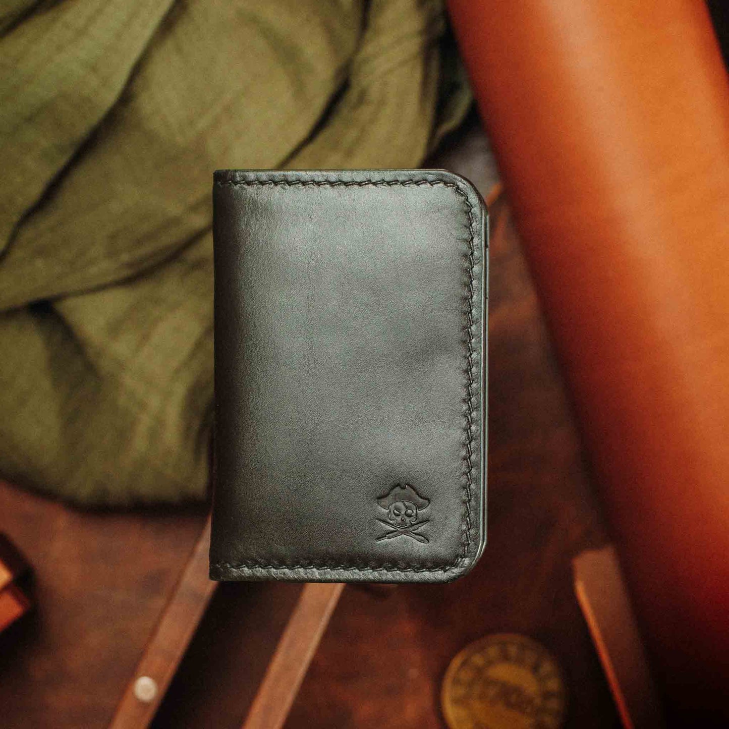 Pirate Goods Slim Bifold Wallet - Buccaneer | Minimalist Card Holder | Handcrafted EDC