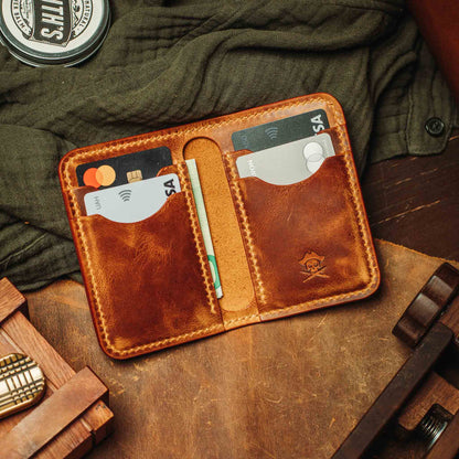 Pirate Goods Slim Bifold Wallet - Buccaneer | Minimalist Card Holder | Handcrafted EDC