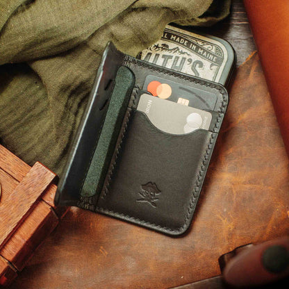 Pirate Goods Slim Bifold Wallet - Buccaneer | Minimalist Card Holder | Handcrafted EDC