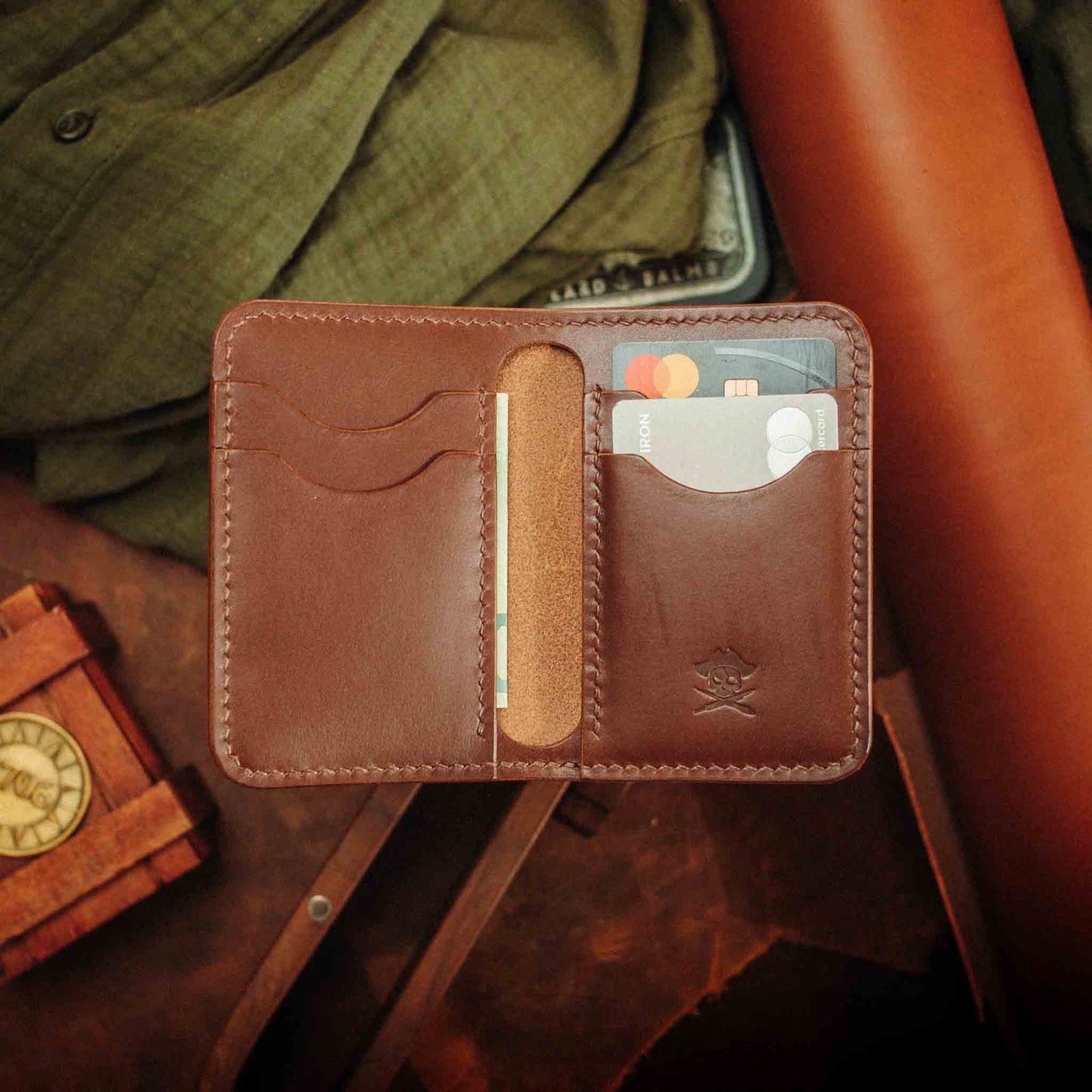 Pirate Goods Slim Bifold Wallet - Buccaneer | Minimalist Card Holder | Handcrafted EDC